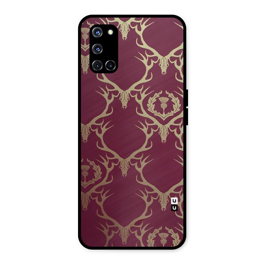 Golden Bull Design Metal Back Case for Oppo A52