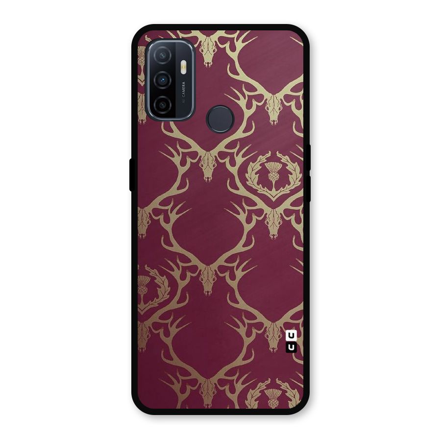 Golden Bull Design Metal Back Case for Oppo A53