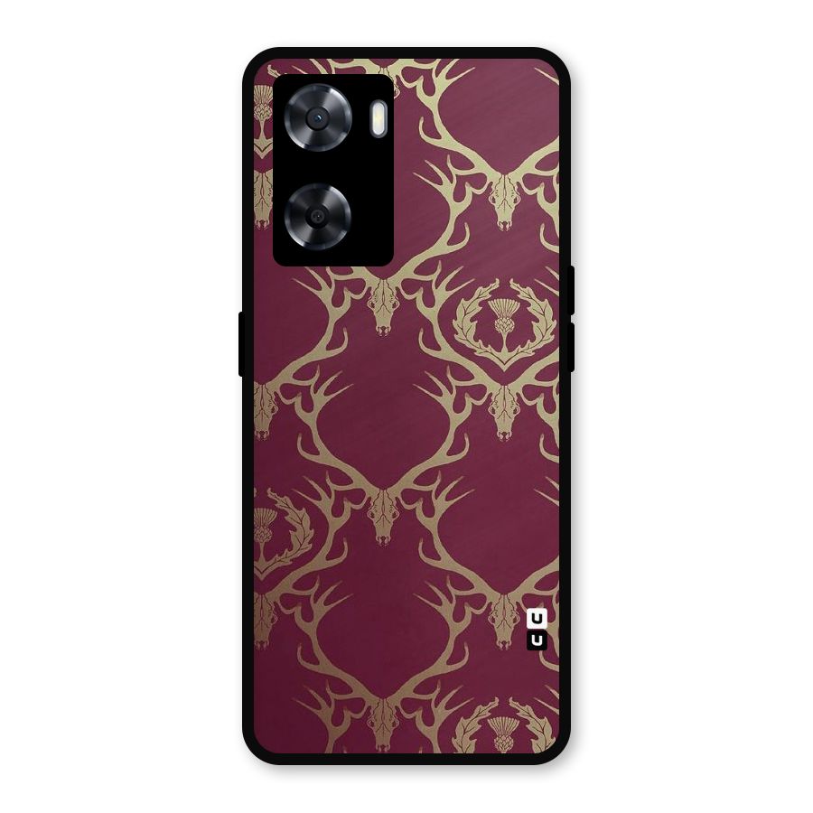 Golden Bull Design Metal Back Case for Oppo A57 2022