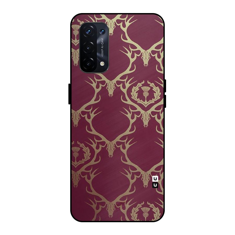 Golden Bull Design Metal Back Case for Oppo A74 5G