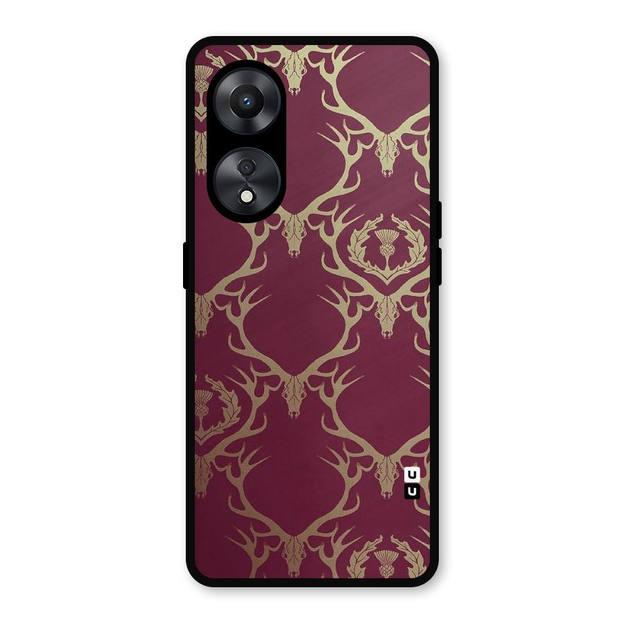 Golden Bull Design Metal Back Case for Oppo A78
