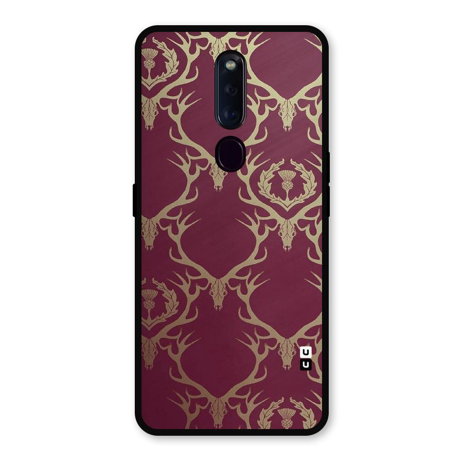Golden Bull Design Metal Back Case for Oppo F11 Pro