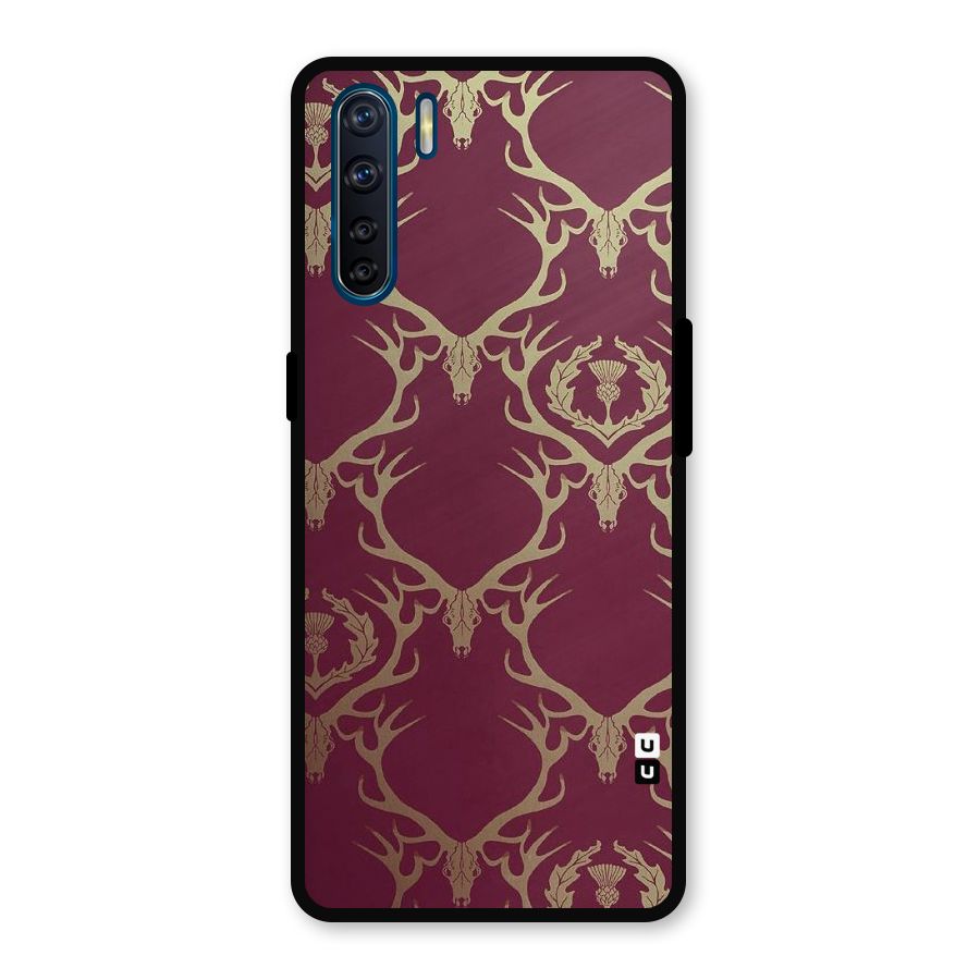 Golden Bull Design Metal Back Case for Oppo F15