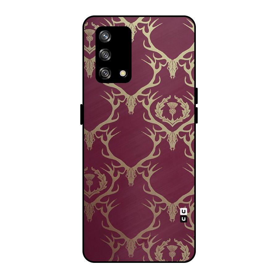 Golden Bull Design Metal Back Case for Oppo F19