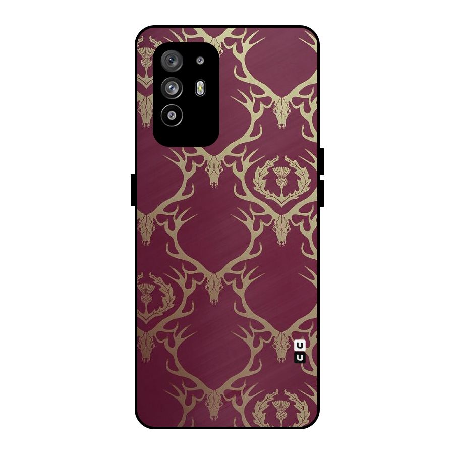 Golden Bull Design Metal Back Case for Oppo F19 Pro Plus 5G