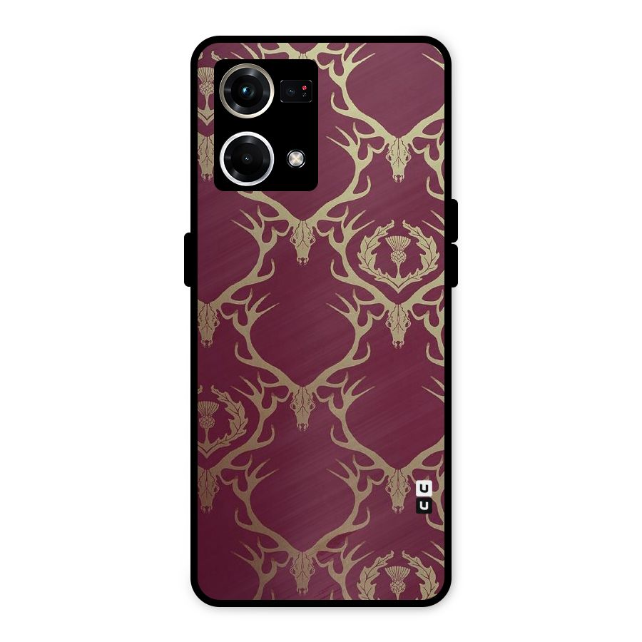 Golden Bull Design Metal Back Case for Oppo F21 Pro 4G
