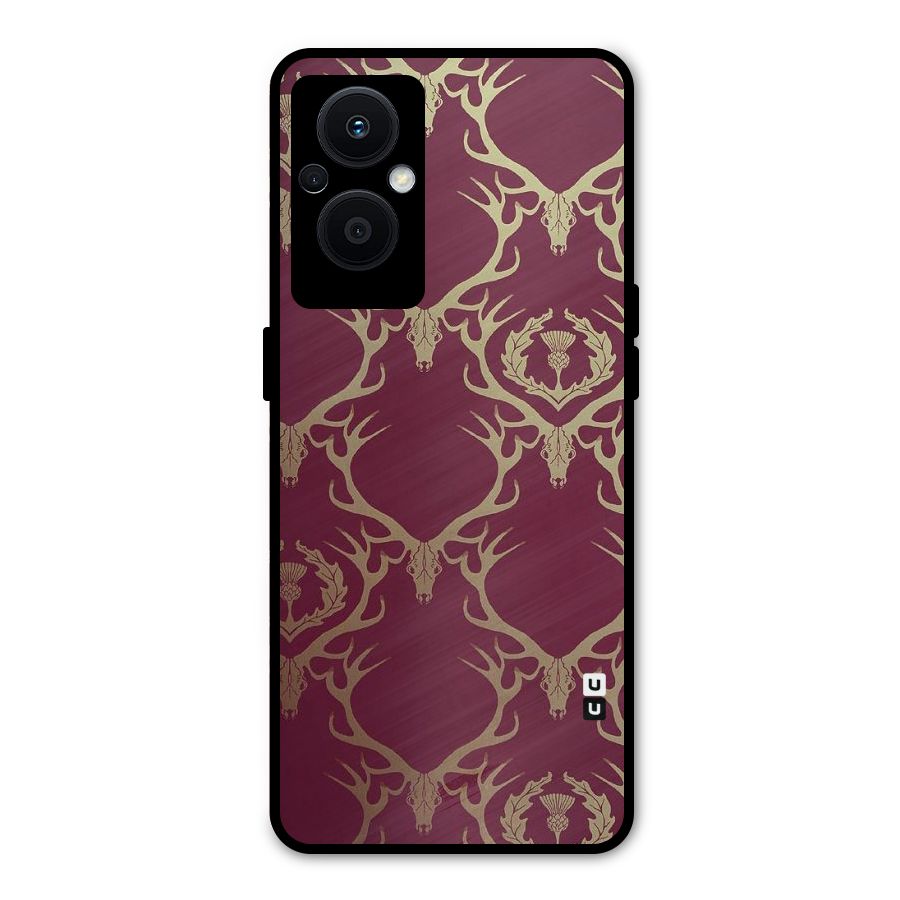 Golden Bull Design Metal Back Case for Oppo F21 Pro 5G