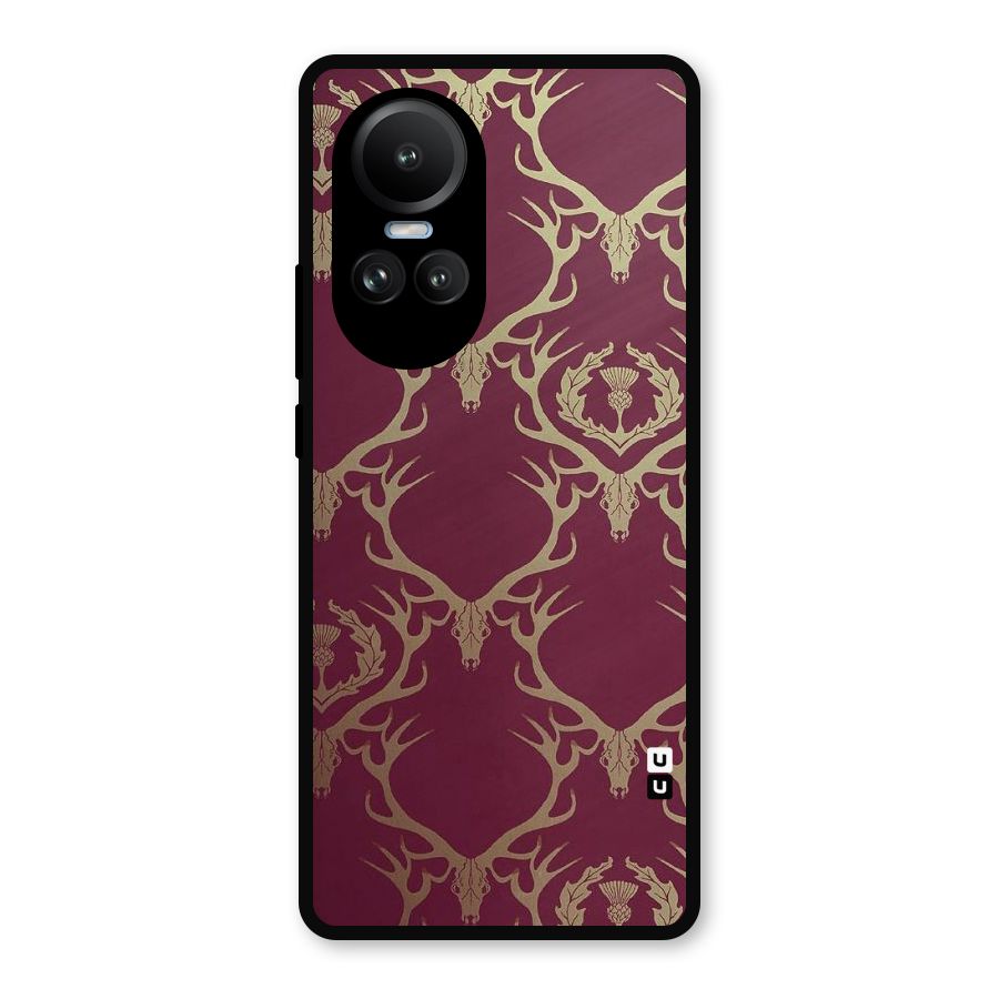 Golden Bull Design Metal Back Case for Oppo Reno10