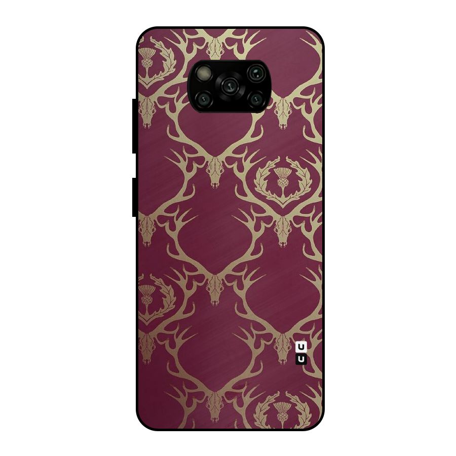 Golden Bull Design Metal Back Case for Poco X3