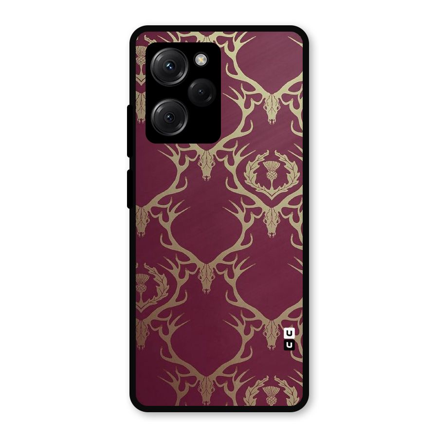 Golden Bull Design Metal Back Case for Poco X5 Pro