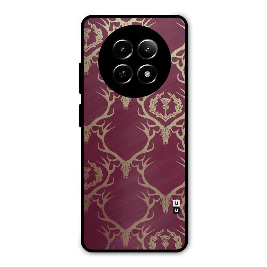 Golden Bull Design Metal Back Case for Realme 13
