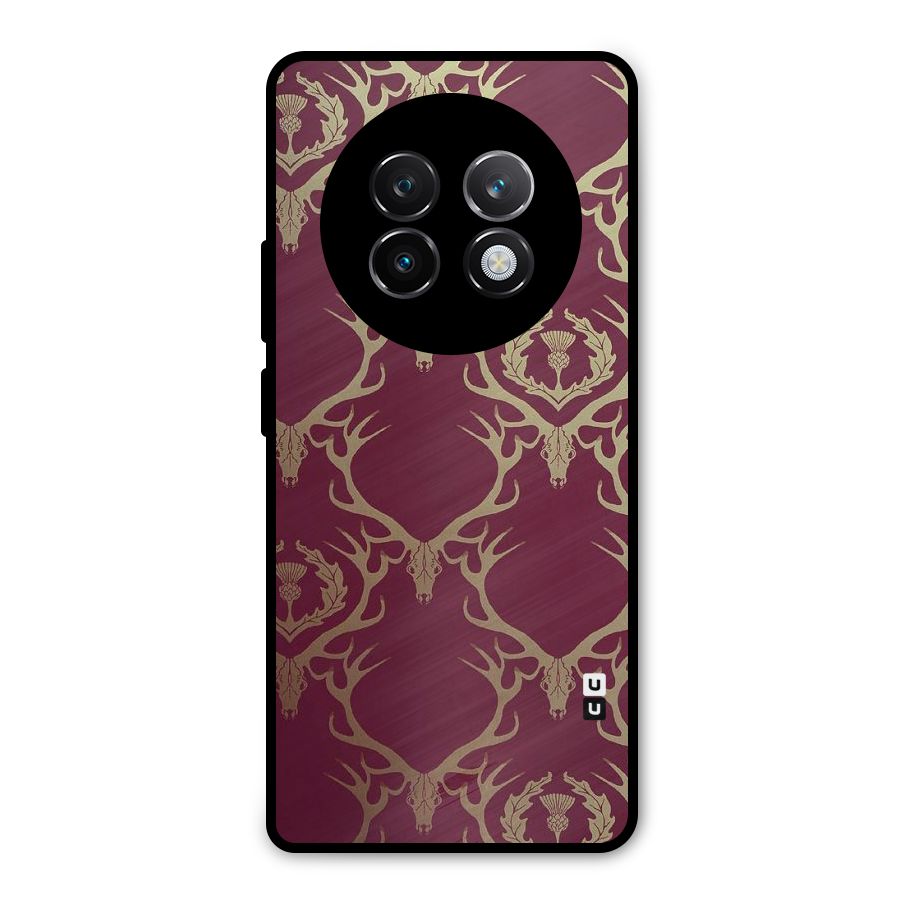 Golden Bull Design Metal Back Case for Realme 13 Plus