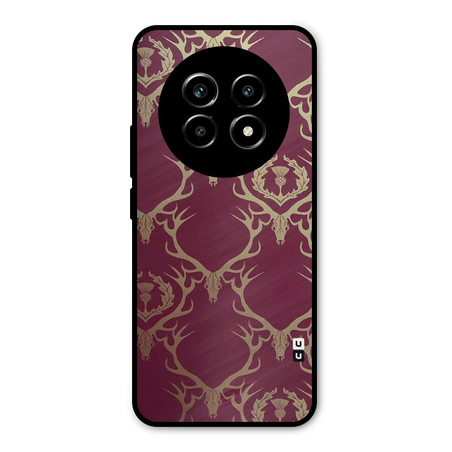 Golden Bull Design Metal Back Case for Realme 13 Pro