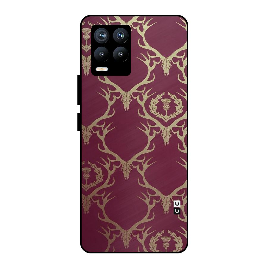Golden Bull Design Metal Back Case for Realme 8 Pro
