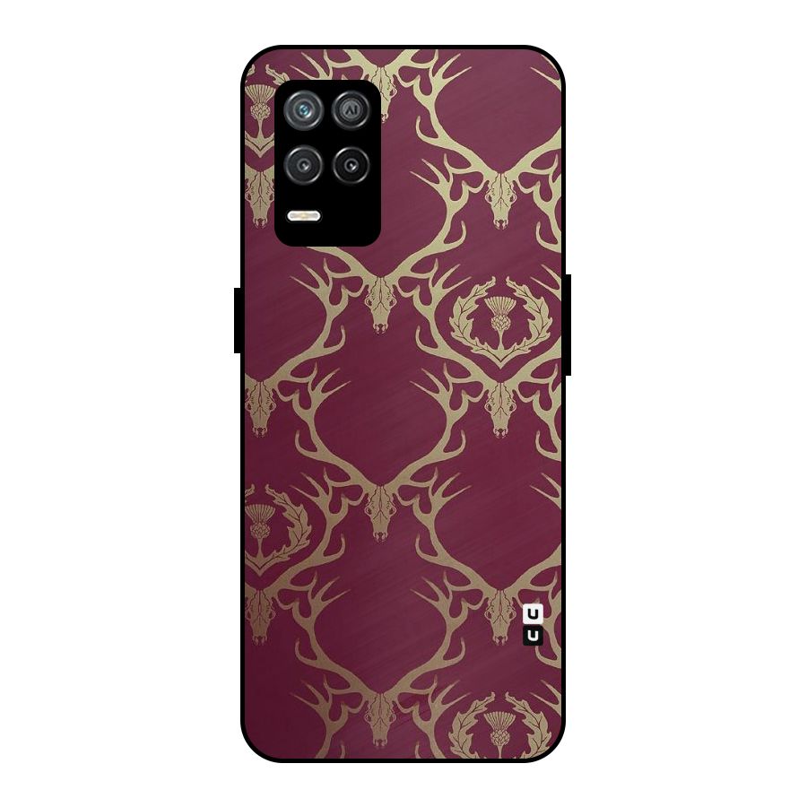 Golden Bull Design Metal Back Case for Realme 8s 5G