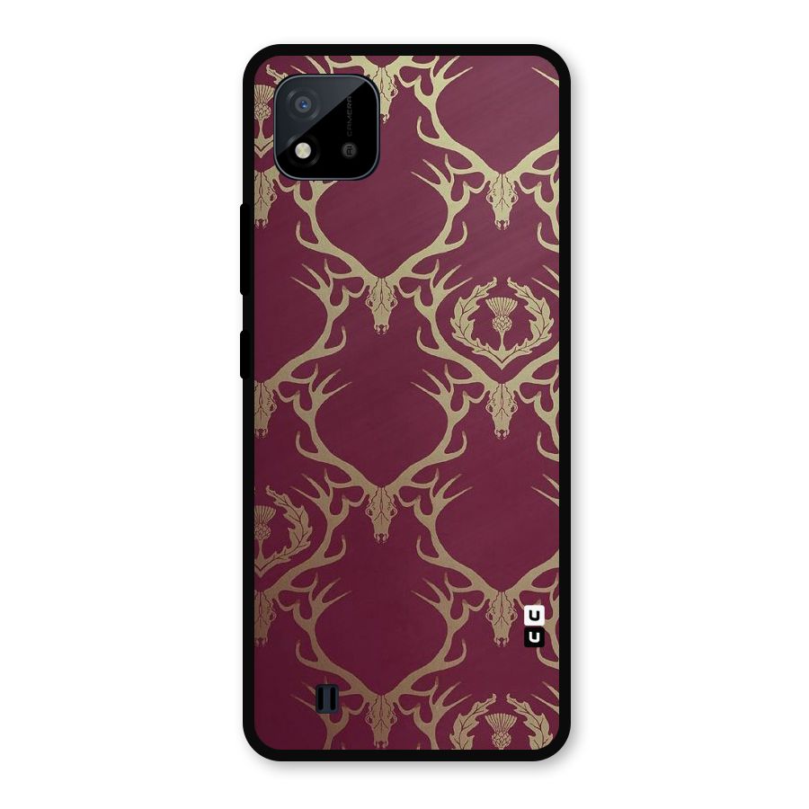 Golden Bull Design Metal Back Case for Realme C11 2021