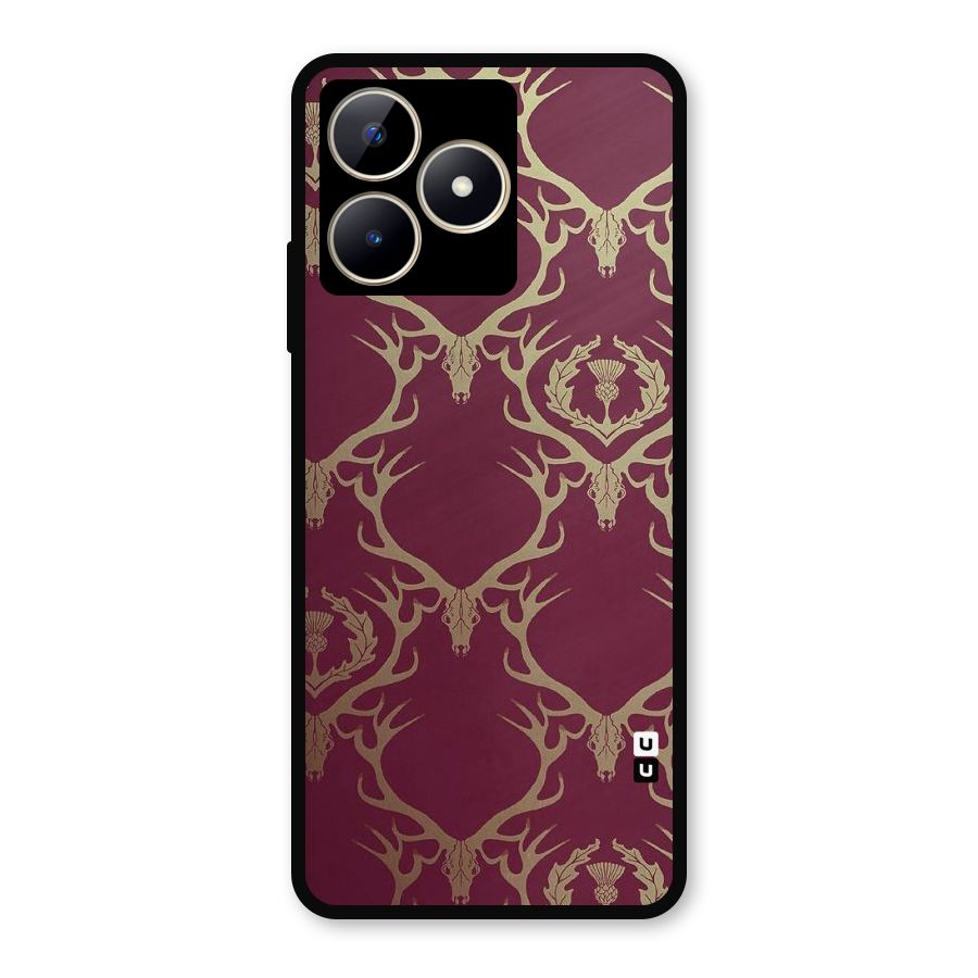 Golden Bull Design Metal Back Case for Realme C53