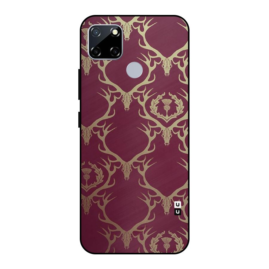 Golden Bull Design Metal Back Case for Realme Narzo 20