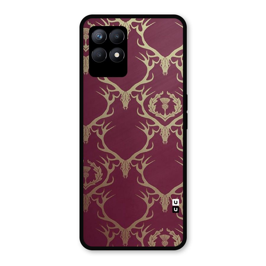 Golden Bull Design Metal Back Case for Realme Narzo 50