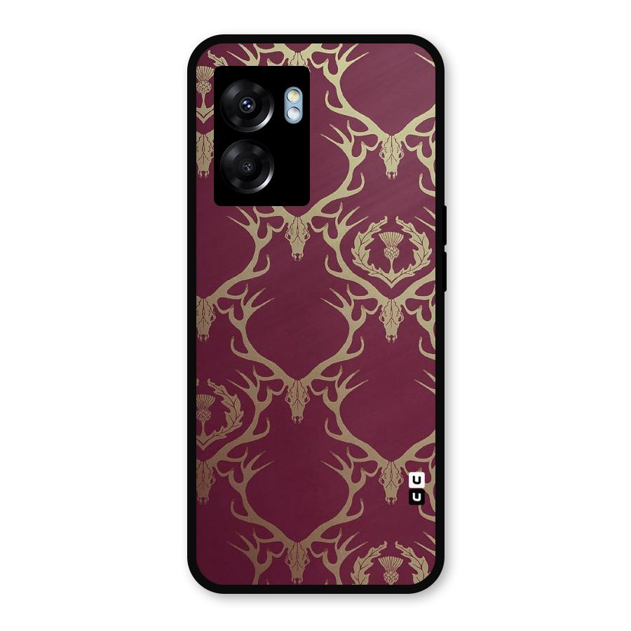 Golden Bull Design Metal Back Case for Realme Narzo 50 5G