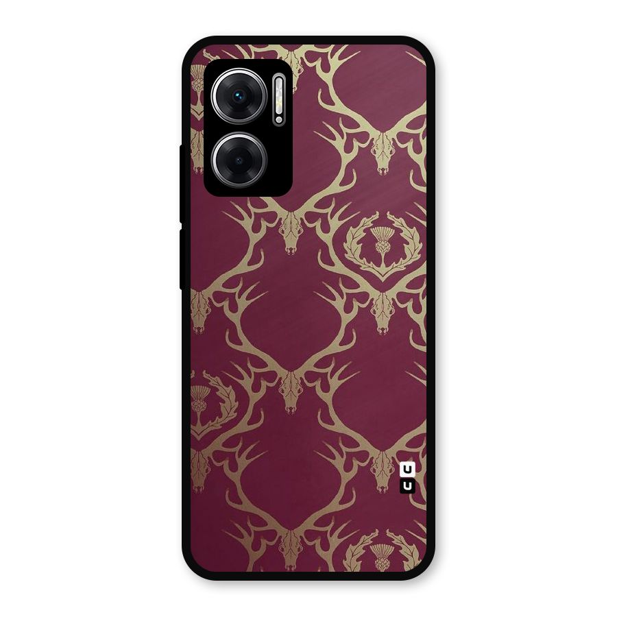 Golden Bull Design Metal Back Case for Redmi 11 Prime 5G