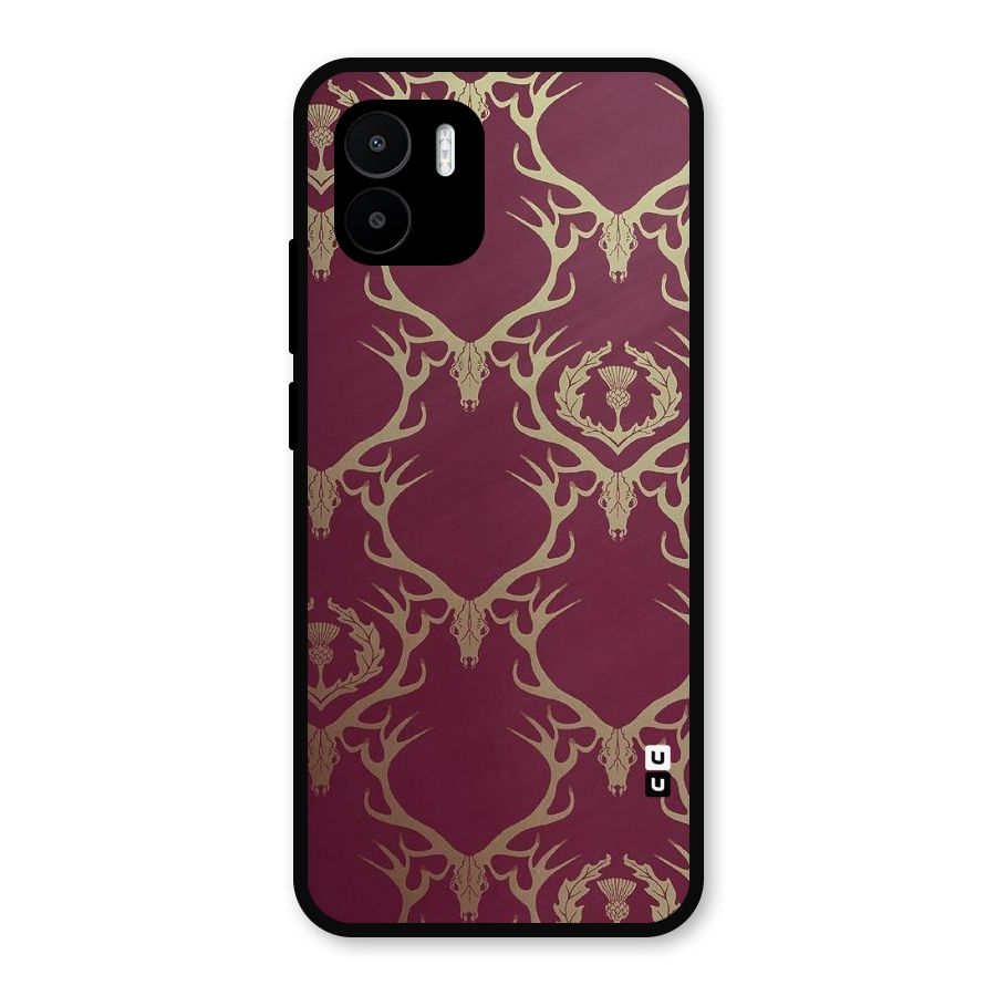 Golden Bull Design Metal Back Case for Redmi A2