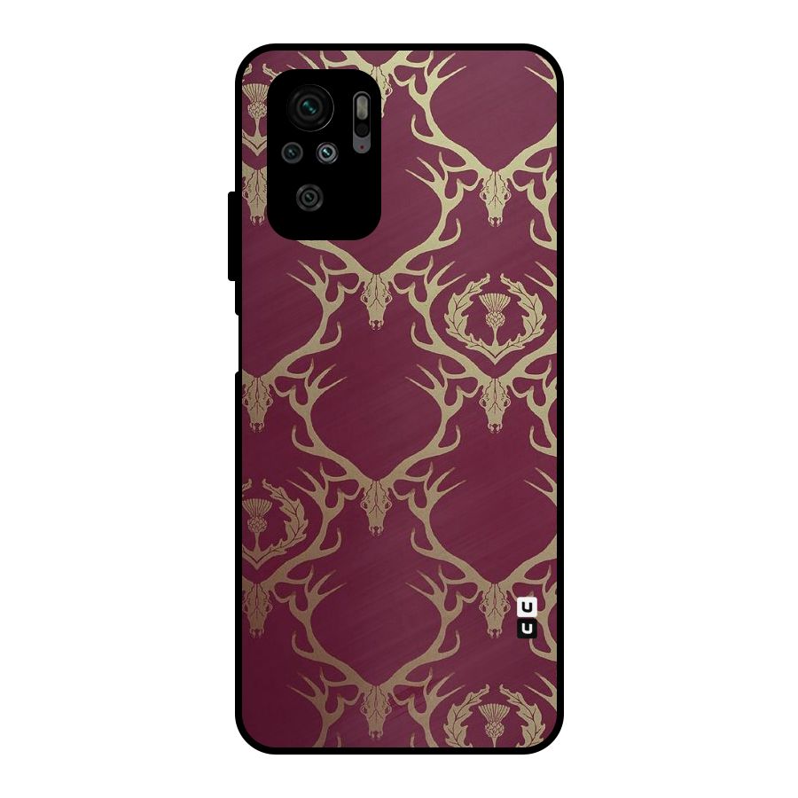 Golden Bull Design Metal Back Case for Redmi Note 10S
