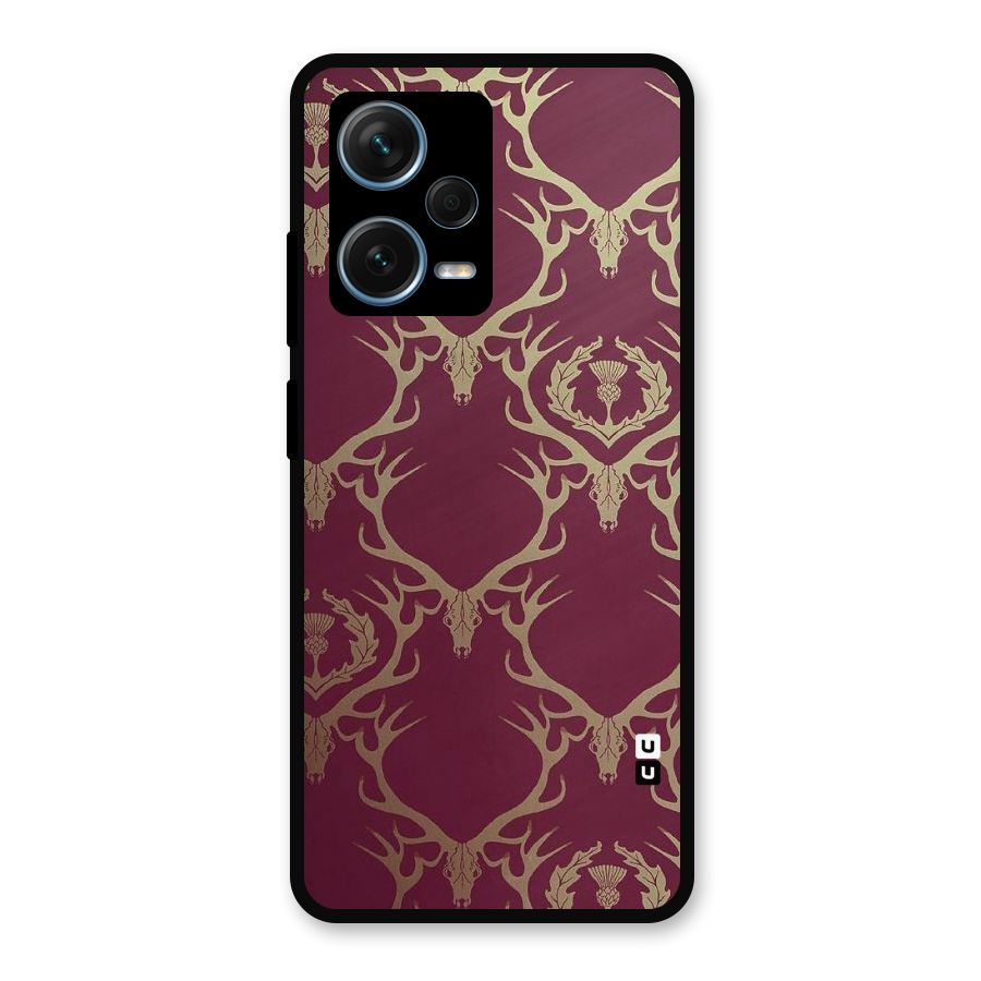 Golden Bull Design Metal Back Case for Redmi Note 12 Pro Plus 5G