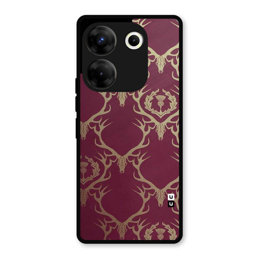 Golden Bull Design Metal Back Case for Tecno Camon 20 Pro