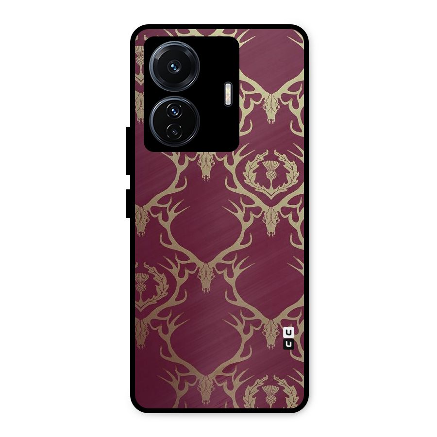 Golden Bull Design Metal Back Case for Vivo T1 Pro