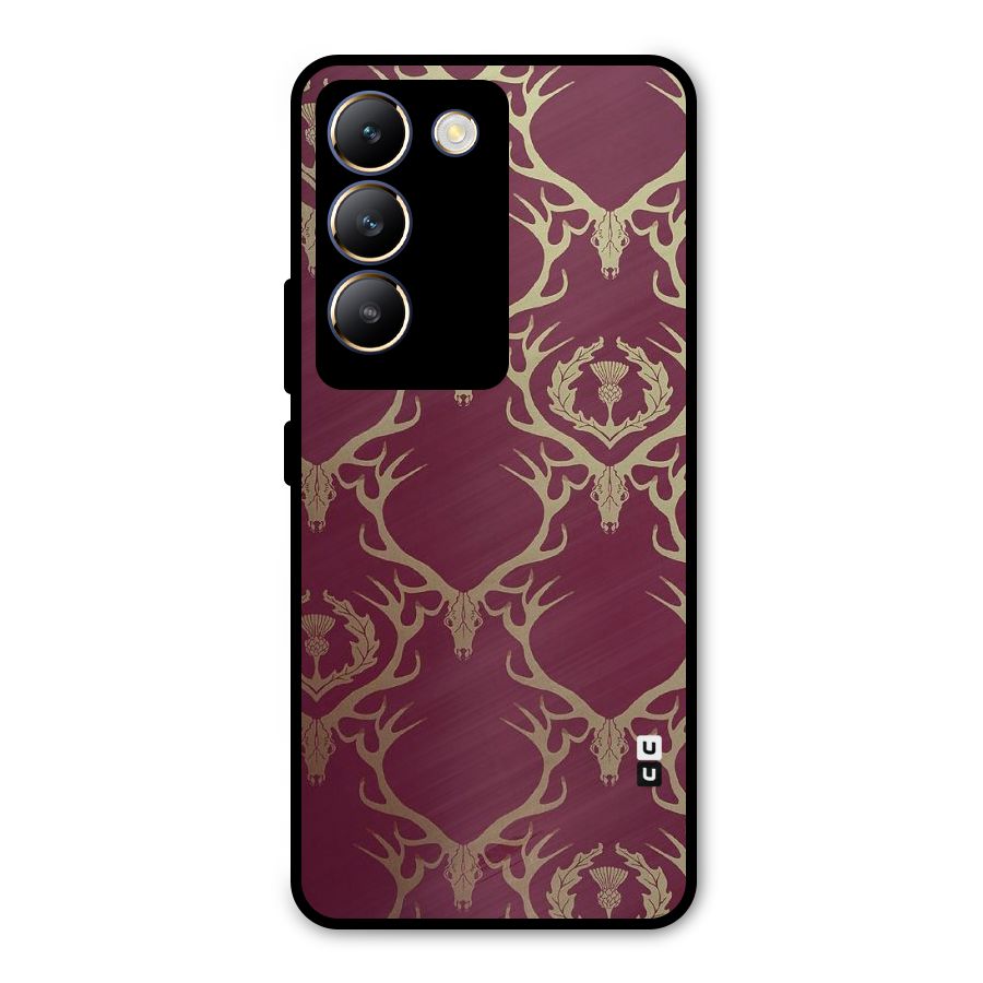 Golden Bull Design Metal Back Case for Vivo T3 5G