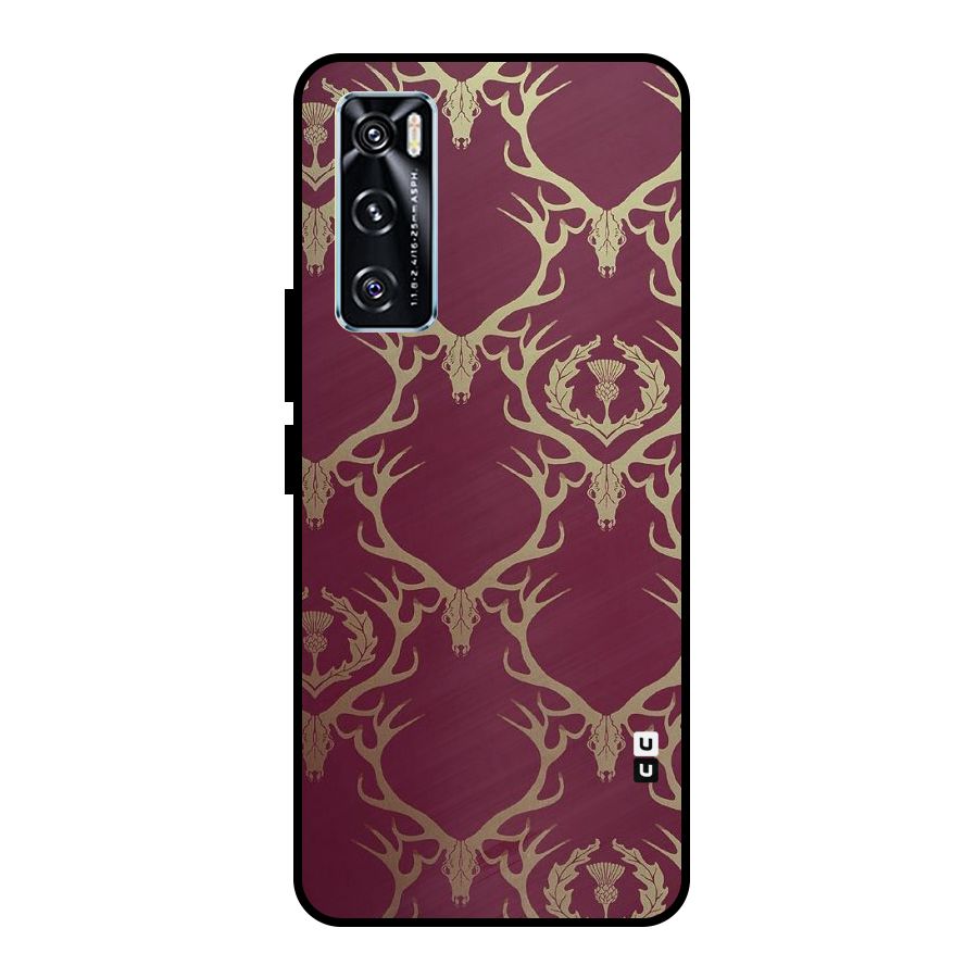 Golden Bull Design Metal Back Case for Vivo V20 SE