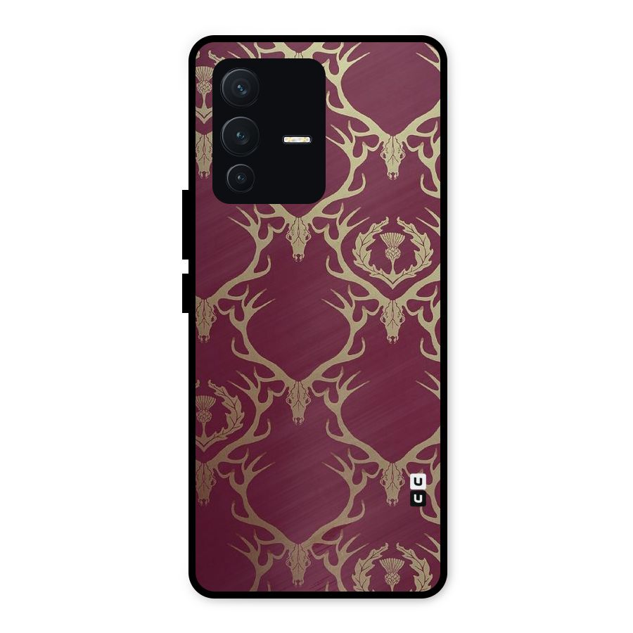 Golden Bull Design Metal Back Case for Vivo V23 5G