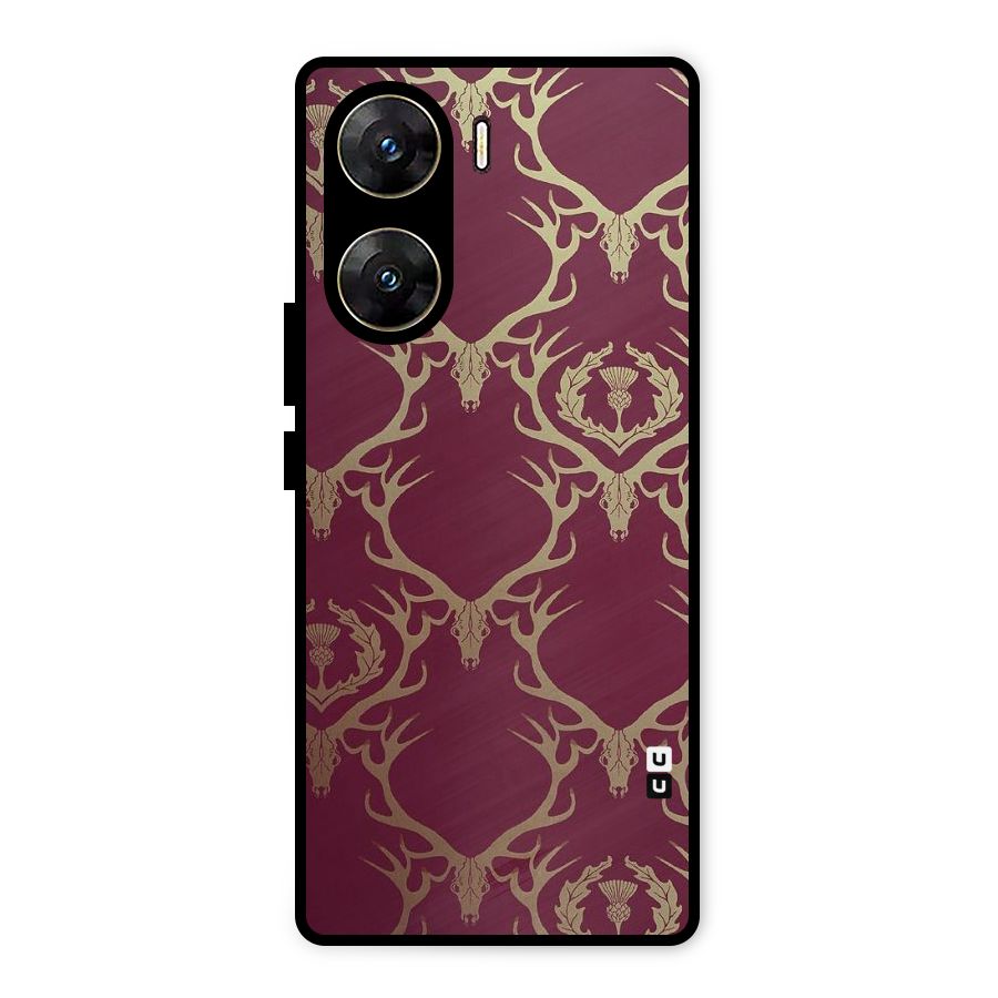 Golden Bull Design Metal Back Case for Vivo V29e