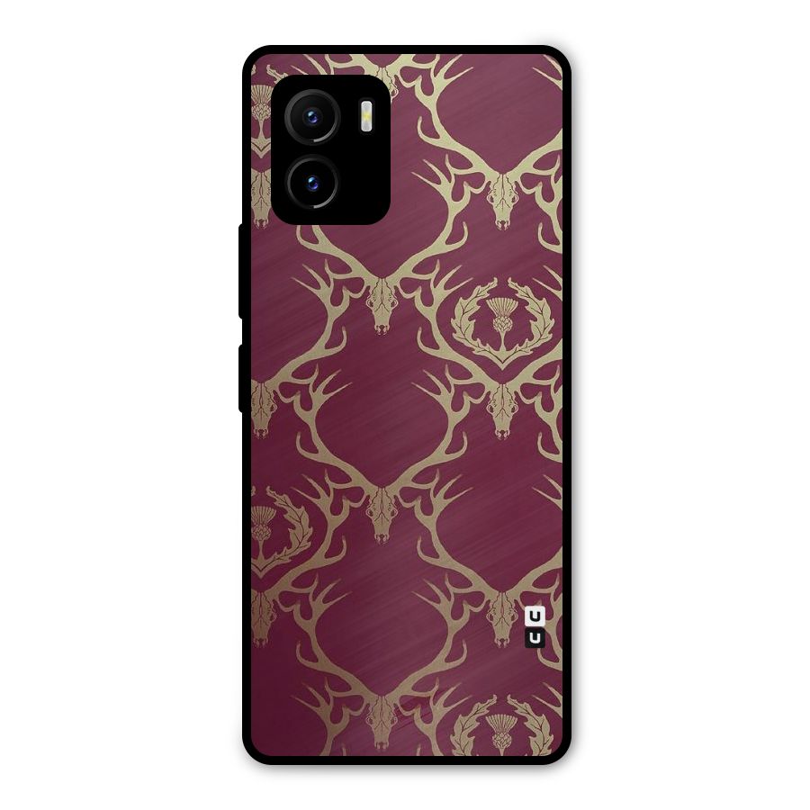 Golden Bull Design Metal Back Case for Vivo Y15s