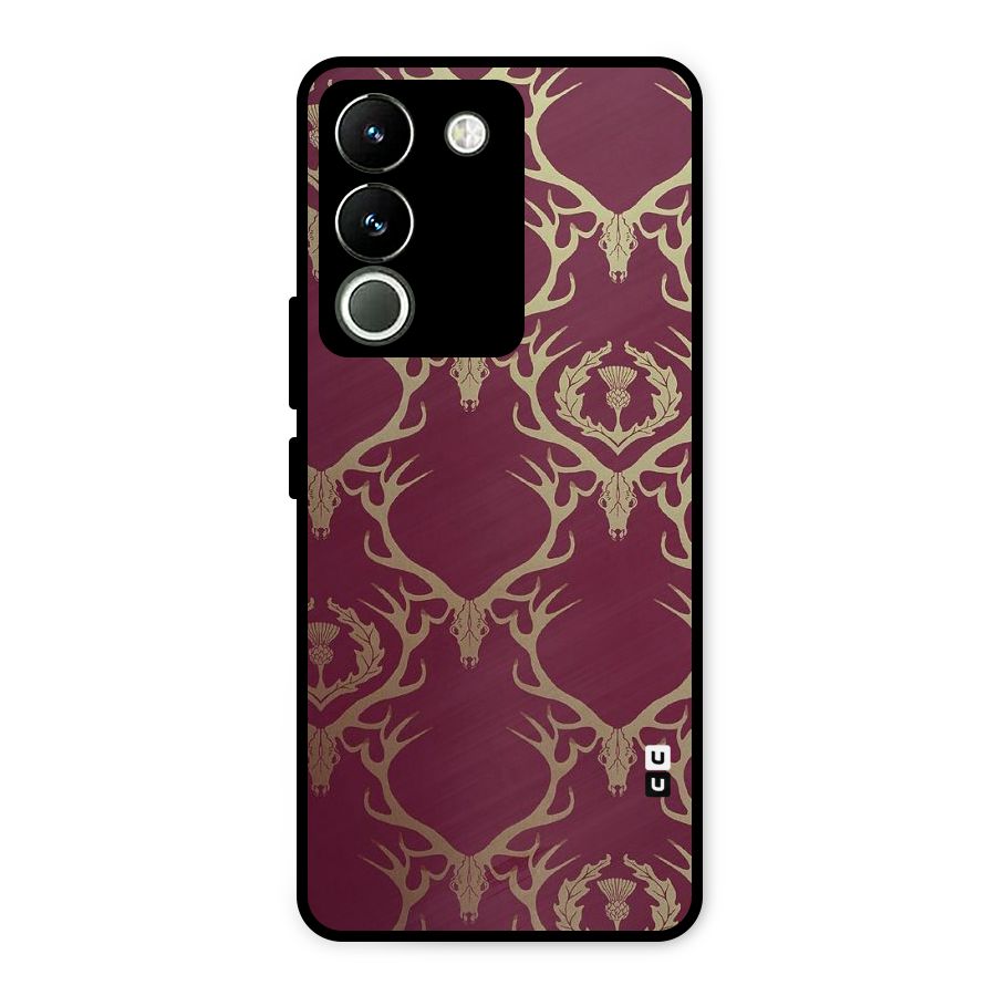 Golden Bull Design Metal Back Case for Vivo Y200