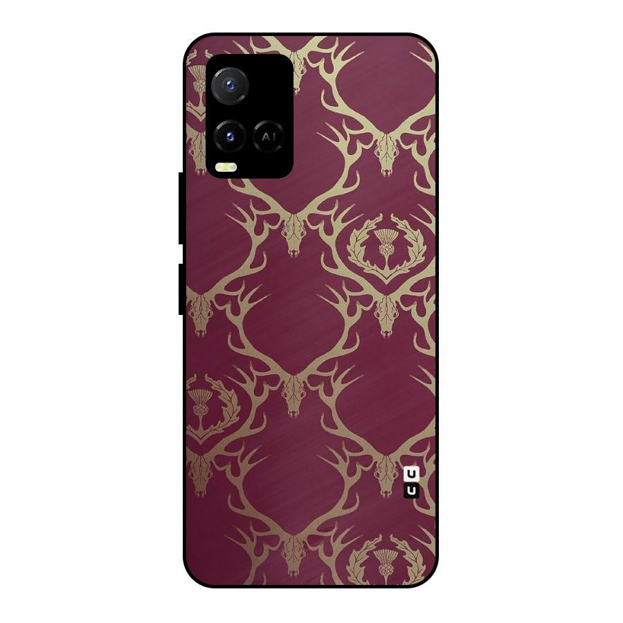 Golden Bull Design Metal Back Case for Vivo Y21