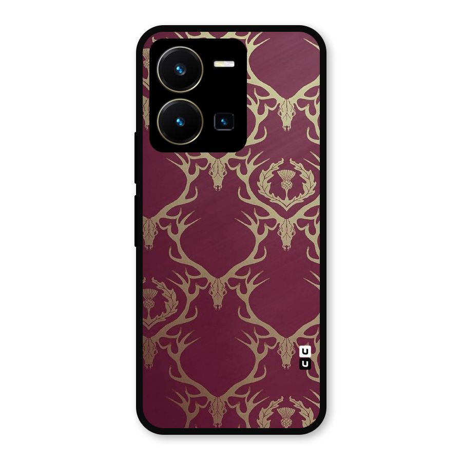 Golden Bull Design Metal Back Case for Vivo Y35