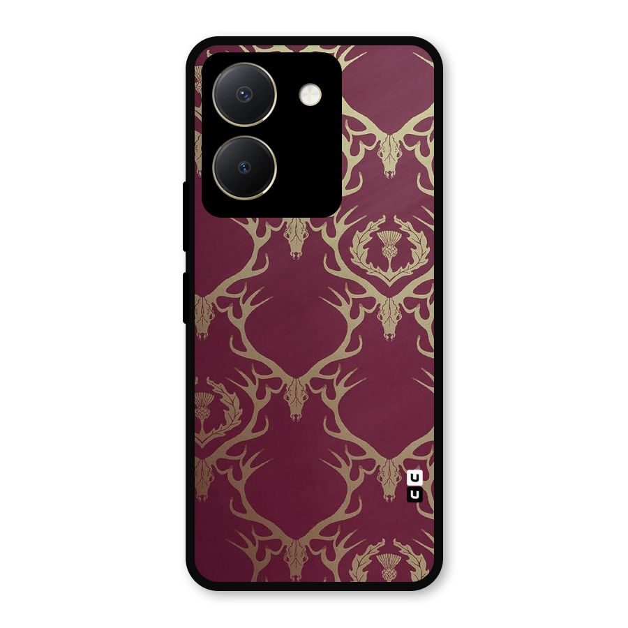 Golden Bull Design Metal Back Case for Vivo Y36