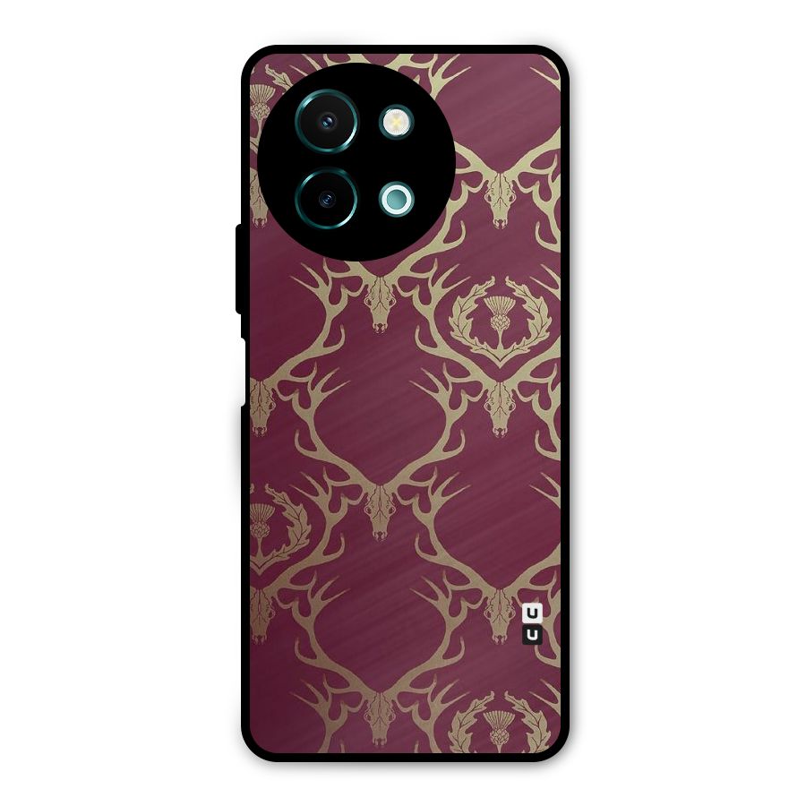 Golden Bull Design Metal Back Case for Vivo Y58