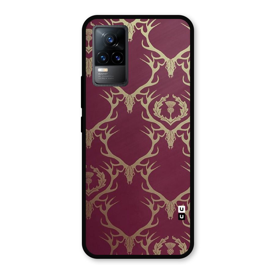Golden Bull Design Metal Back Case for Vivo Y73