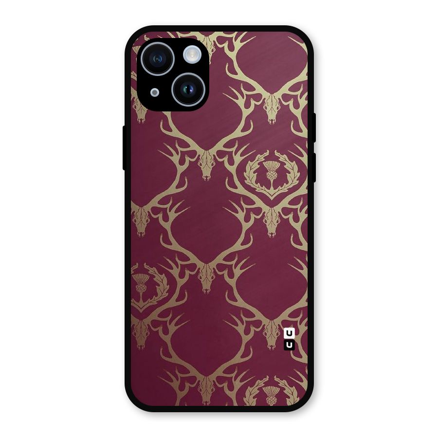 Golden Bull Design Metal Back Case for iPhone 14