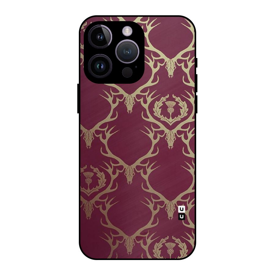 Golden Bull Design Metal Back Case for iPhone 14 Pro Max