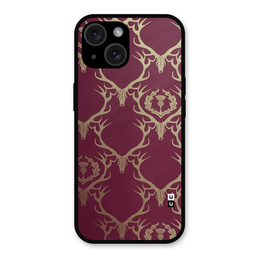 Golden Bull Design Metal Back Case for iPhone 15