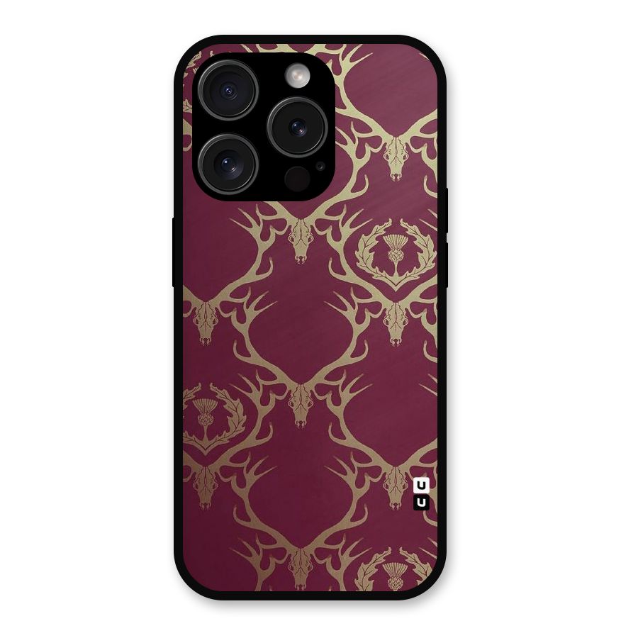 Golden Bull Design Metal Back Case for iPhone 15 Pro