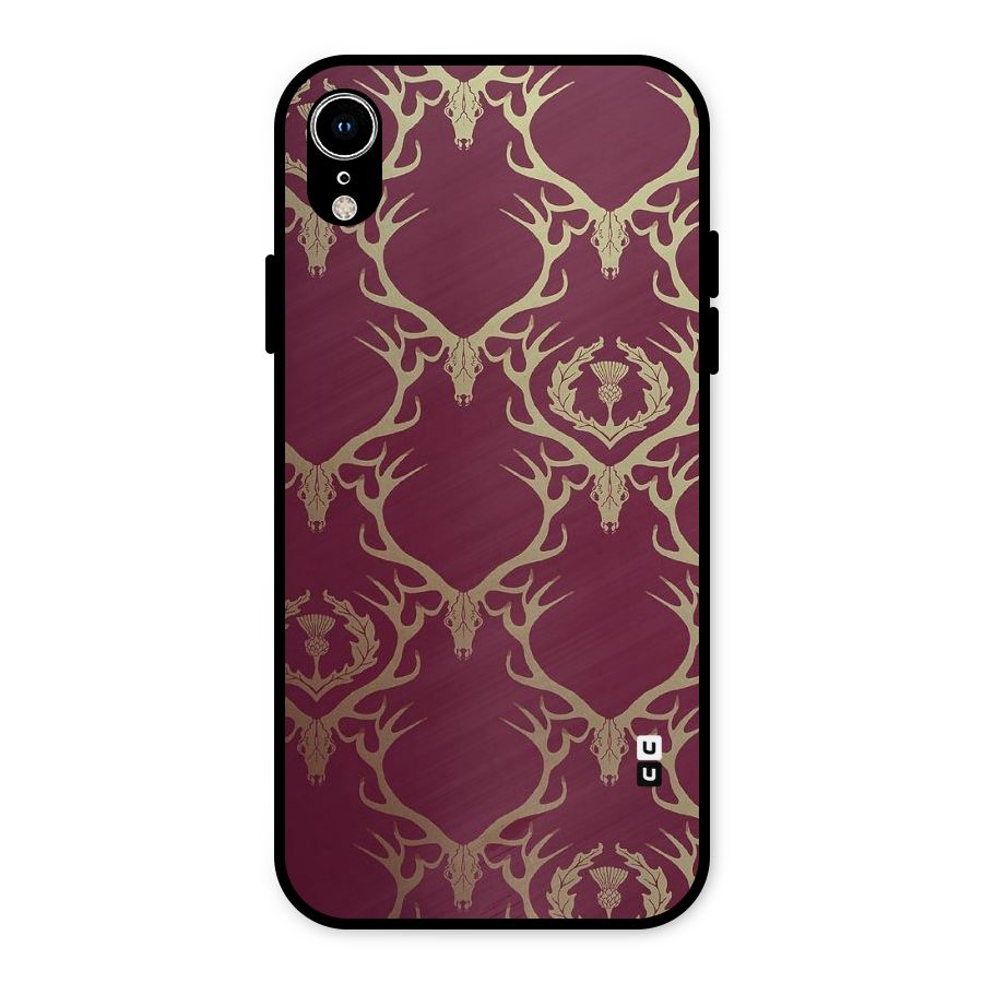 Golden Bull Design Metal Back Case for iPhone XR