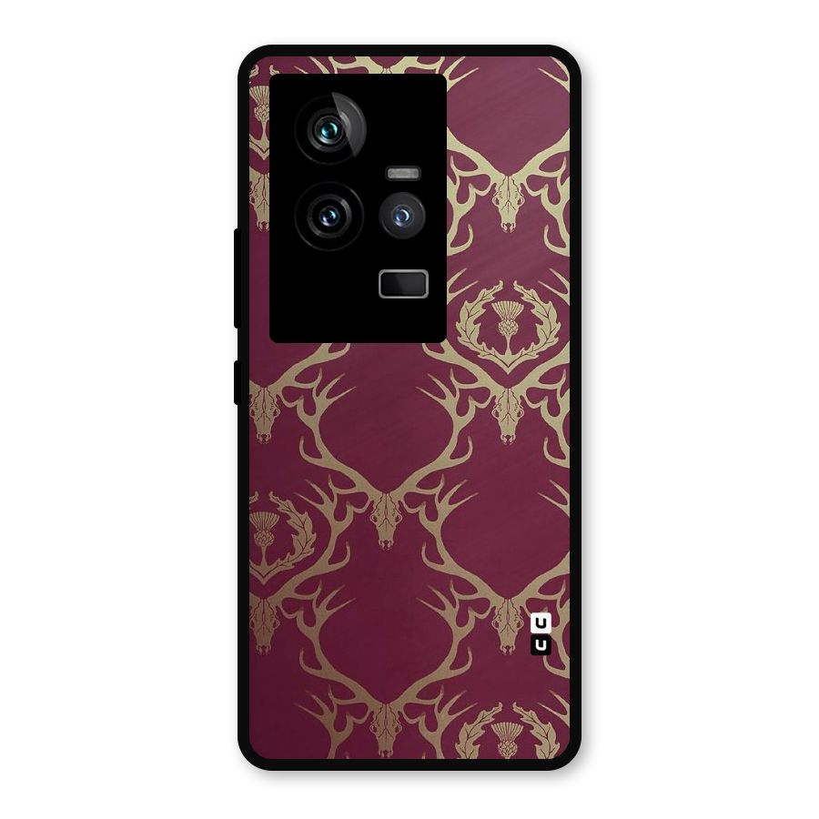 Golden Bull Design Metal Back Case for iQOO 11 5G