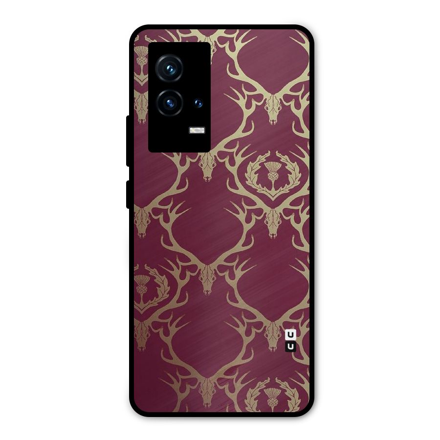 Golden Bull Design Metal Back Case for iQOO 9 5G