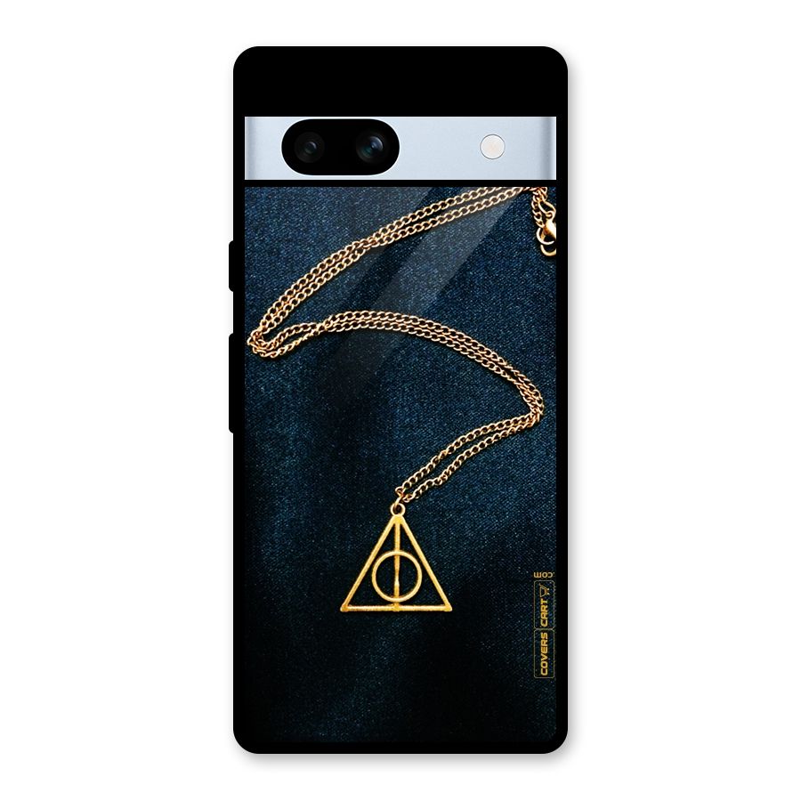 Golden Chain Glass Back Case for Google Pixel 7a