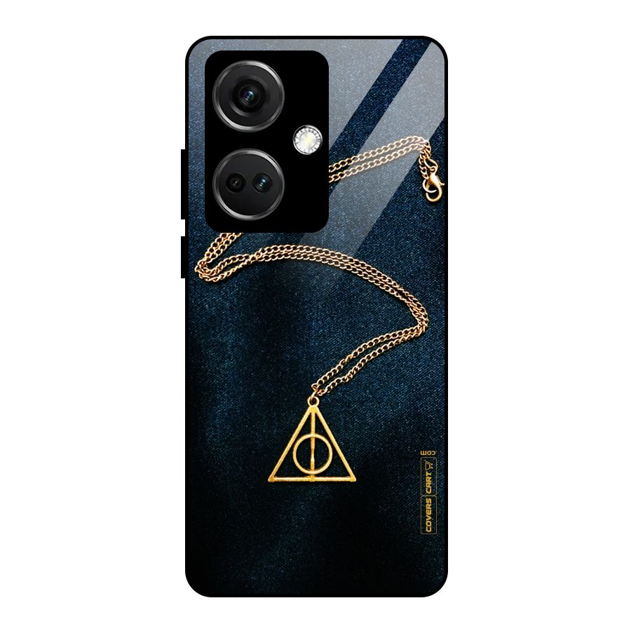 Golden Chain Glass Back Case for OnePlus Nord CE 3 5G